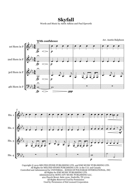 Skyfall Horn Quartet Page 2