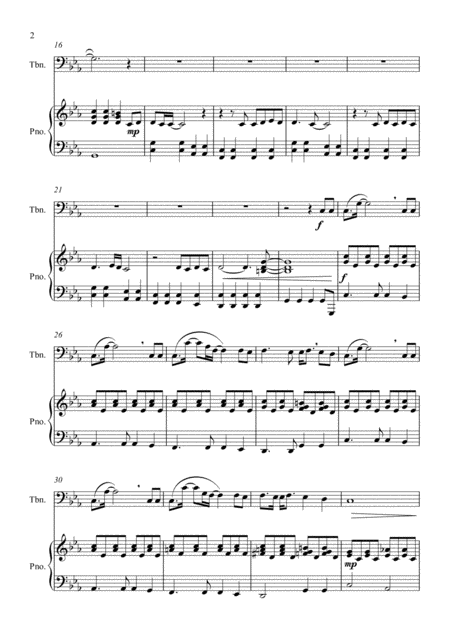 Skyfall Trombone Piano Page 2