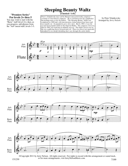 Sleeping Beauty Waltz Arrangements Level 2 Thru 5 For Flute Written Acc Page 2