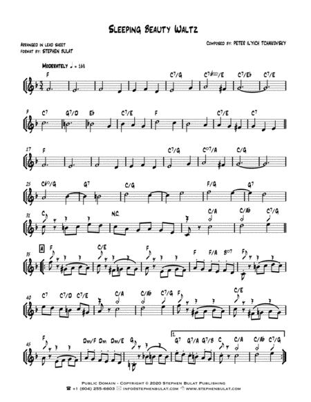 Sleeping Beauty Waltz Tchaikovsky Lead Sheet In Original Key Of F Page 2