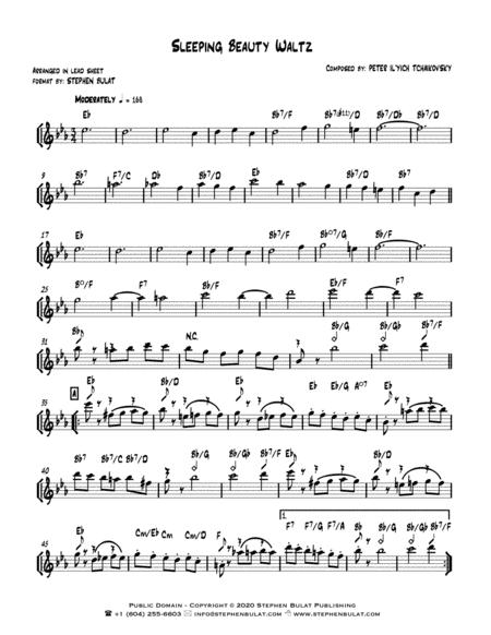 Sleeping Beauty Waltz Tchaikovsky Lead Sheet Key Of Eb Page 2