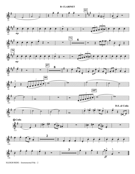 Sleigh Ride Arr Mark Brymer Bb Clarinet Page 2