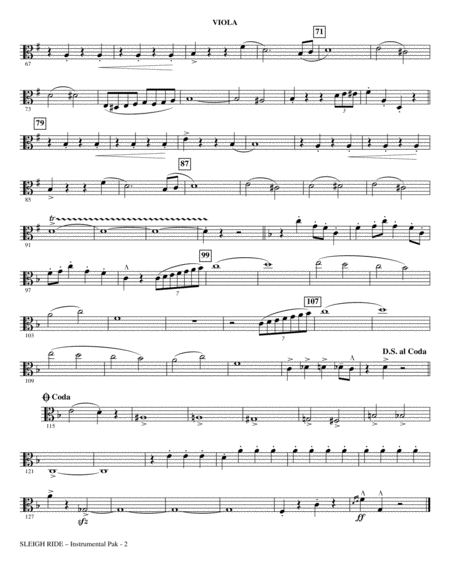 Sleigh Ride Arr Mark Brymer Viola Page 2