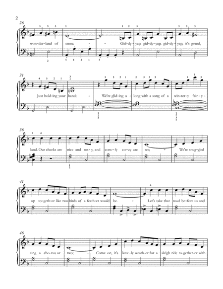 Sleigh Ride Easy Piano Page 2