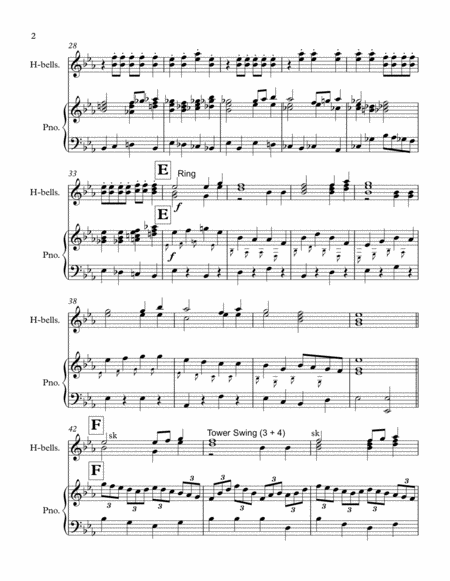 Small Handbell Choir God Is So Good 5 Ringers Piano Tableless Arrangement Option Page 2