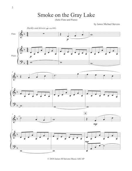 Smoke On The Gray Lake Flute Piano Page 2