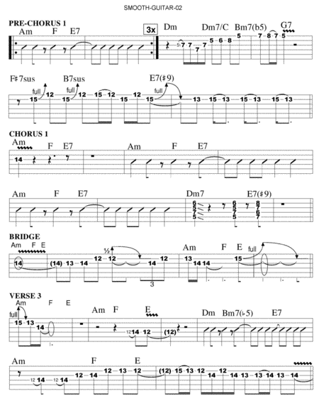 Smooth Guitar Tab Page 2