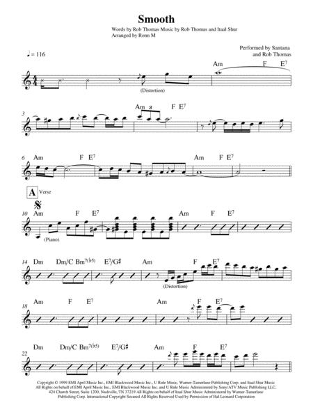 Smooth Lead Sheet Performed By Santana And Rob Thomas Page 2