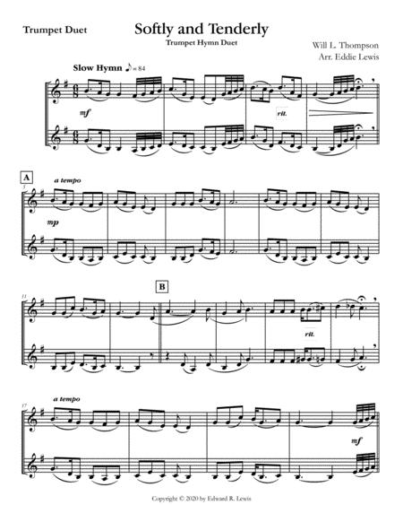 Softly And Tenderly Trumpet Duet Page 2