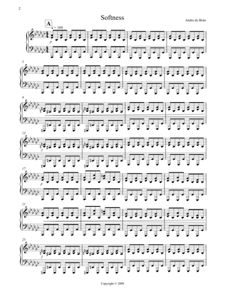 Softness Piano Study 2 Page 2