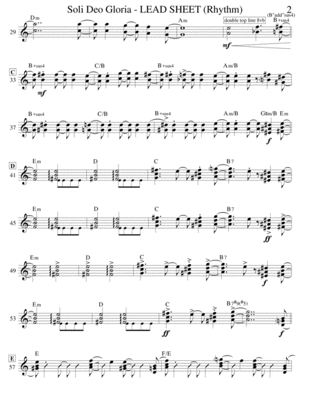 Soli Deo Gloria Lead Sheet Page 2