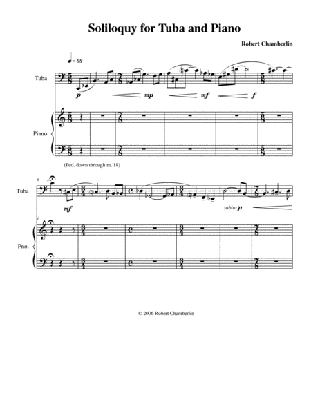 Soliloquy For Tuba And Piano Page 2