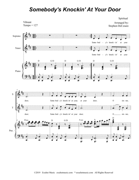 Somebodys Knockin At Your Door Duet For Soprano And Tenor Solo Page 2