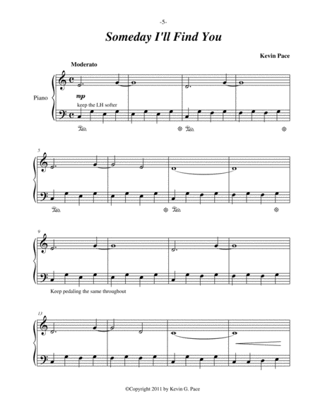 Someday I Will Find You Easy Piano Solo Page 2