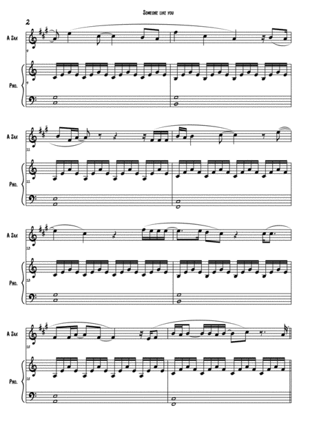 Someone Like You Alto Sax Piano Page 2