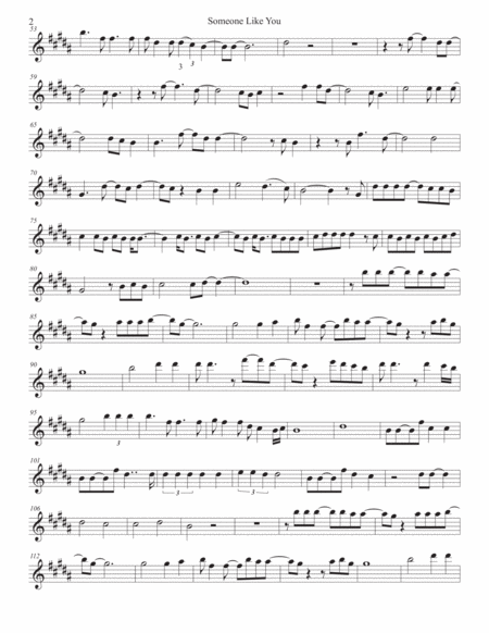 Someone Like You Original Key Soprano Sax Page 2