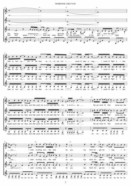 Someone Like You Ssaa A Cappella Page 2