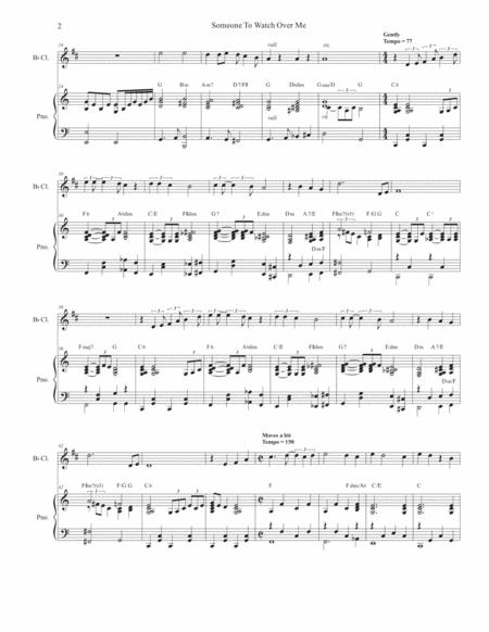 Someone To Watch Over Me Bb Clarinet Solo And Piano Page 2