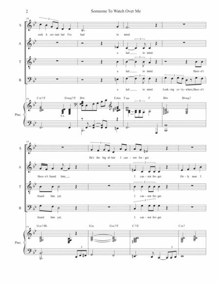 Someone To Watch Over Me For Vocal Quartet Satb Page 2