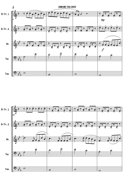 Someone You Loved Brass Quintet Page 2