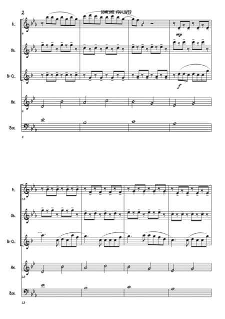 Someone You Loved Woodwind Quintet Page 2