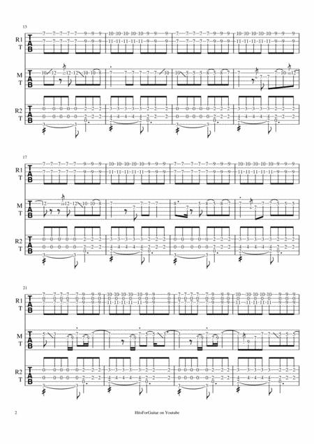 Something Just Like This By The Chainsmokers Colplay Arranged For 3 Guitars Rhythm Melody Rhythm 2 Tab Page 2
