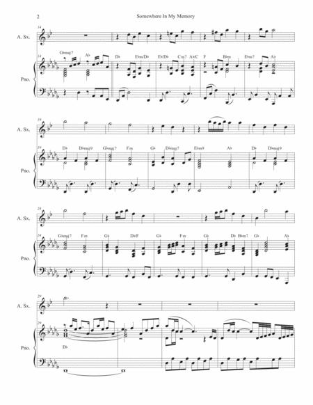 Somewhere In My Memory For Alto Saxophone And Piano Page 2