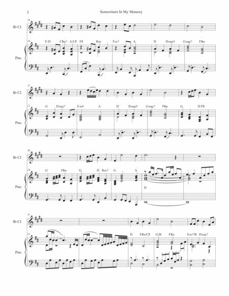 Somewhere In My Memory For Bb Clarinet Solo And Piano Page 2