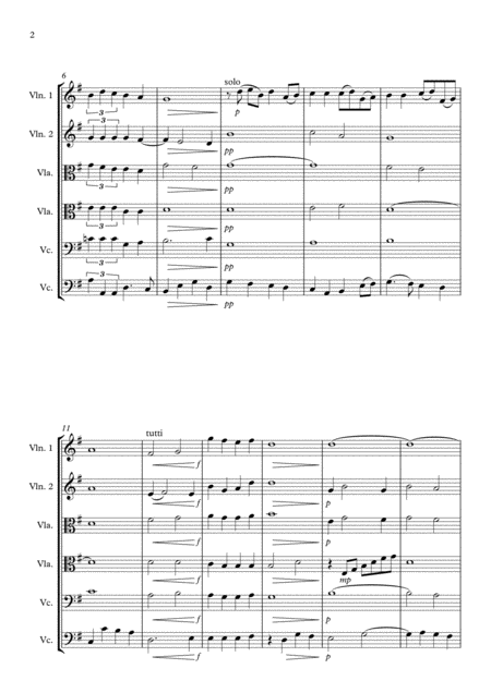 Somewhere Over The Rainbow From The Wizard Of Oz For String Sextet Page 2