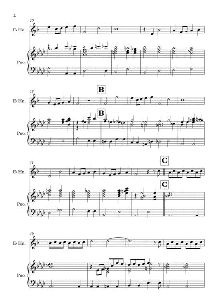 Somewhere Over The Rainbow Solo For Eb Horn Piano In Ab Major Page 2