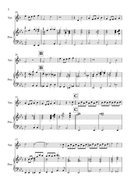 Somewhere Over The Rainbow Solo For Trumpet Cornet Flugel Piano In Eb Major Page 2