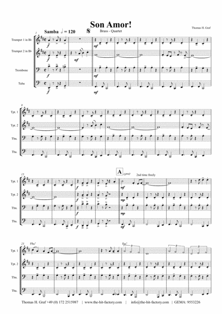 Son Amor Samba Brass Quartet Page 2