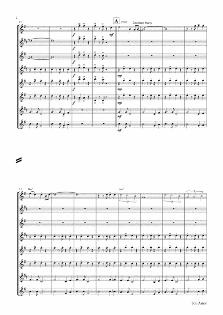 Son Amor Samba Saxophone Quintet Page 2