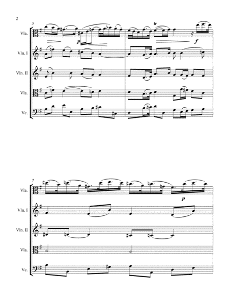 Sonata 1 Movement 1in E Minor For Viola And String Quartet Page 2