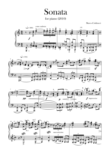 Sonata For Piano 2010 Page 2