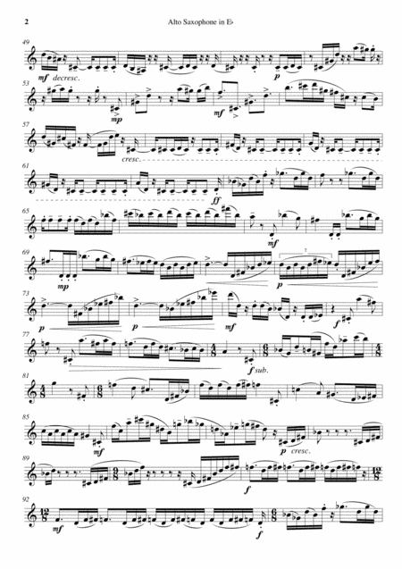 Sonata For Solo Alto Saxophone Or Solo Oboe Page 2