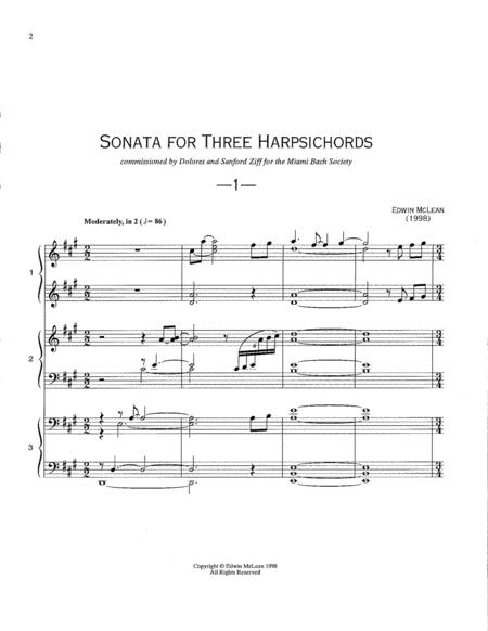 Sonata For Three Harpsichords Page 2