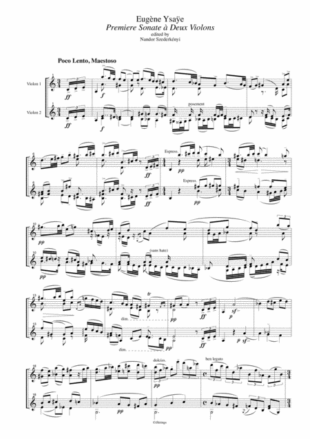 Sonata For Two Violins Page 2