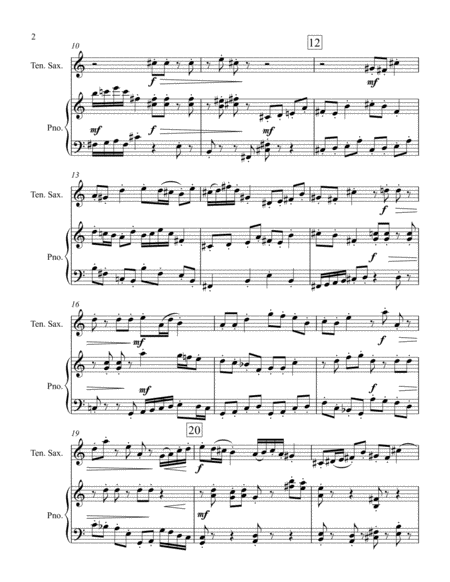 Sonata Funtasies For Tenor Saxophone And Piano Page 2