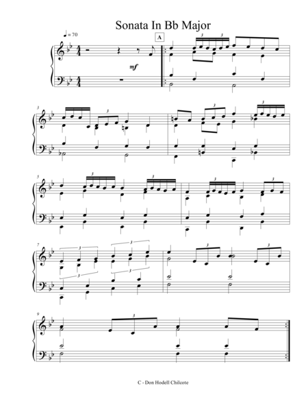 Sonata In Bb Major Page 2