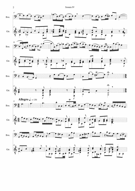 Sonata In C No Iv For Bassoon And Guitar Page 2