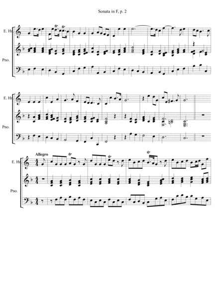 Sonata In F By George Frideric Handel Arranged For English Horn And Piano Page 2