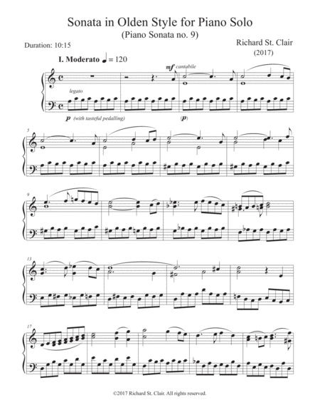Sonata In Olden Style For Solo Piano Piano Sonata No 9 Page 2