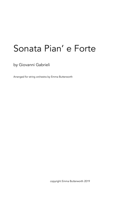 Sonata Pian E Forte For String Orchestra Page 2