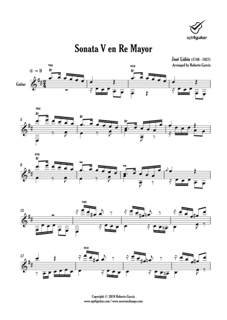 Sonata V En Re Mayor Page 2