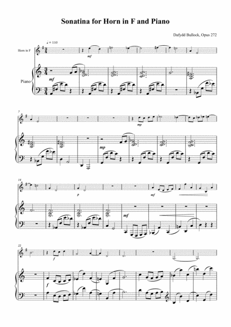 Sonatina For Horn In F And Piano Op 272 Page 2