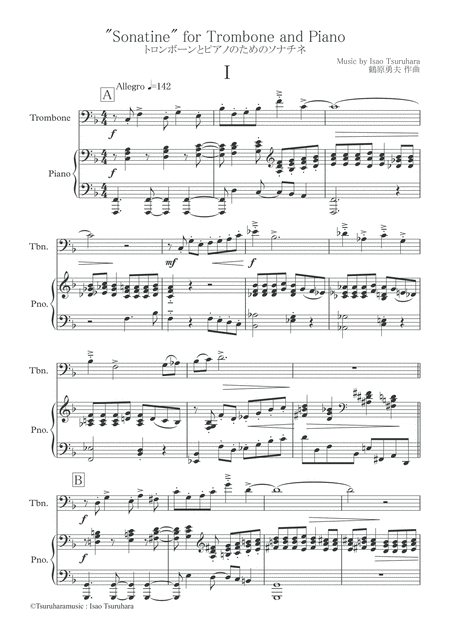 Sonatine For Trombone And Piano Score And Part Page 2