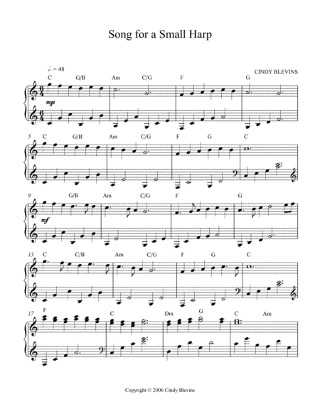 Song For A Small Harp An Original Solo For Lap Harp From My Harp Book Imponderable Page 2