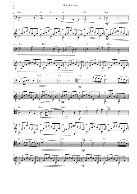 Song For Jenny For Cello And Guitar Page 2