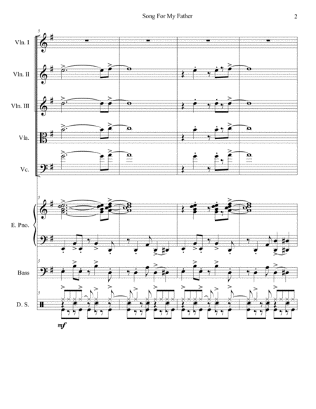 Song For My Father String Quintet Page 2